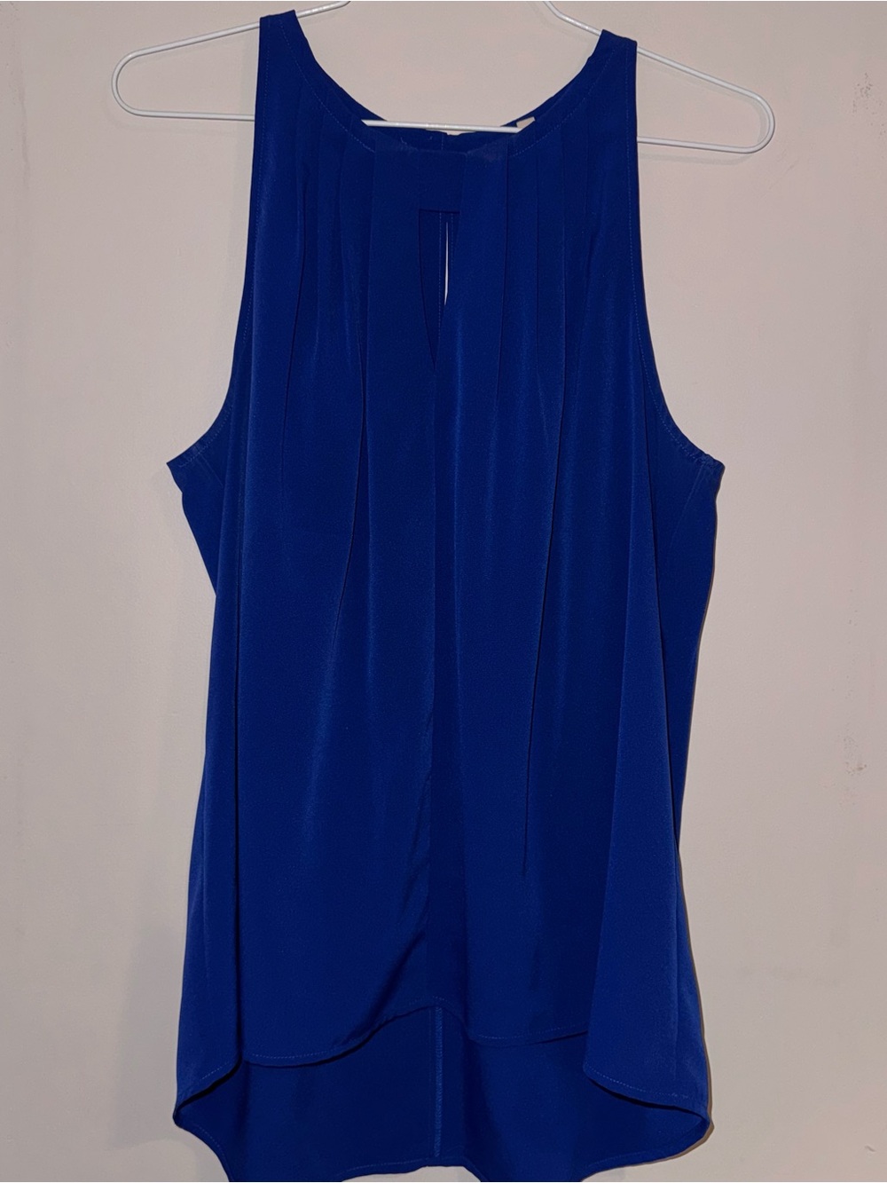 41 Hawthorn Royal Blue Pleated Sleeveless Blouse